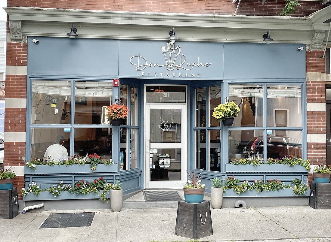 Don Lucho Restaurant at 201 Irving Ave. was presented a Green Award by the Port Chester Sustainability Committee and Port Chester Beautification Commission for the colorful plants in window boxes and planters embellishing the storefront’s appearance.