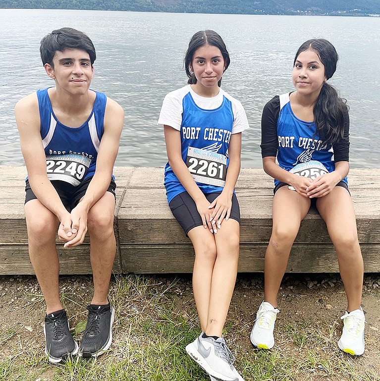 Santiago Marquez (left), Abigail Pesantez and Alexa Aguiriano, now sophomores, are expected to continue the impressive performances they exhibited as freshmen during this year’s cross-country season.