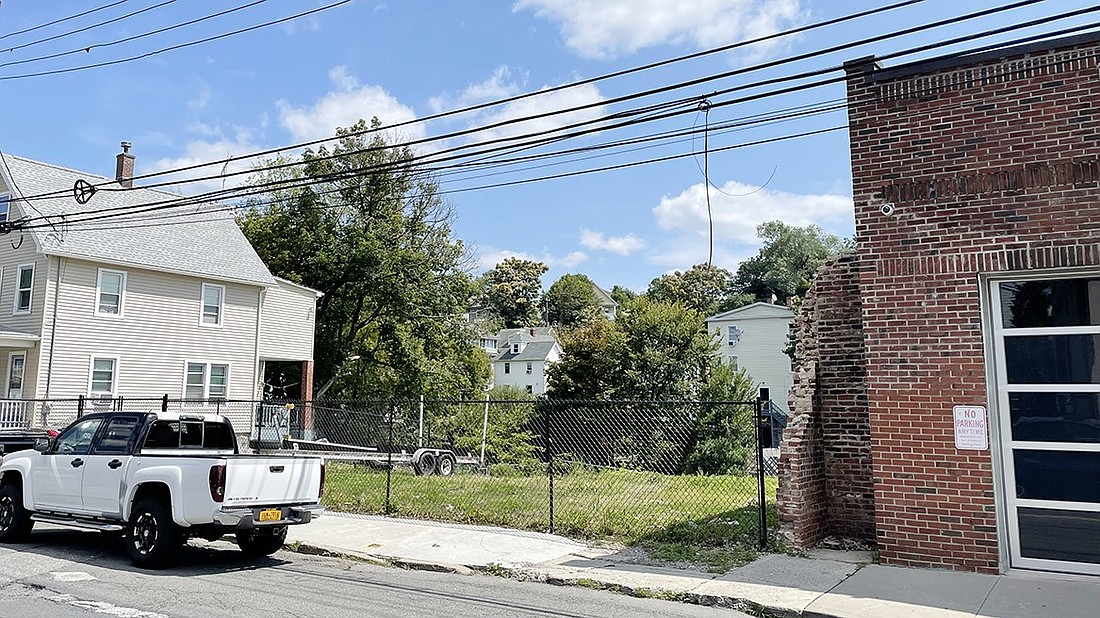 An application to develop a battery energy storage system on this vacant piece of property at 455 North Main St. has caused the Port Chester Board of Trustees to take note and consider a temporary pause on such uses.