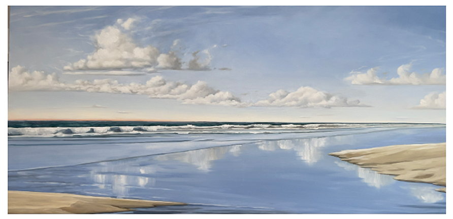 Blue Skies, one of the artworks on view at C. Parker Gallery in Greenwich thru Oct. 8. See Exhibits for details.