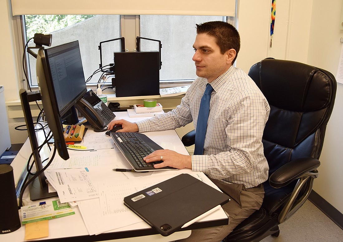 Charles Von Hollen, the Blind Brook director of technology, has made it his personal project to improve the registration process for the school district.