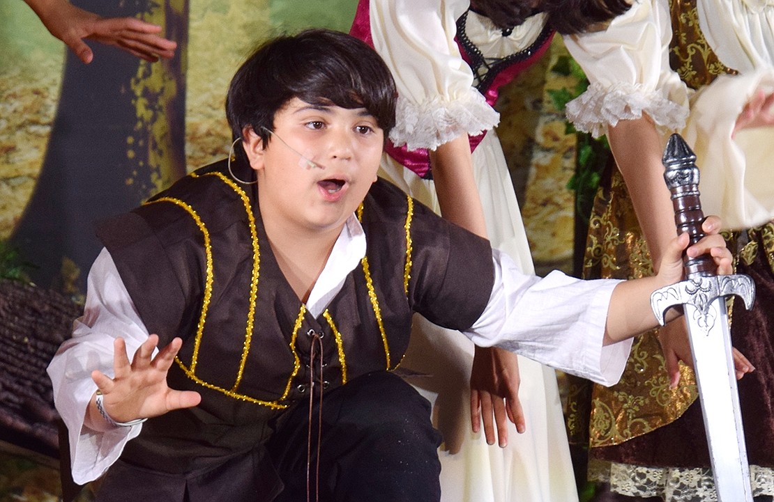 Sixth-grader Lucas Policarpo plays Rapunzel’s Prince, a role that sees him acting, singing and dancing.