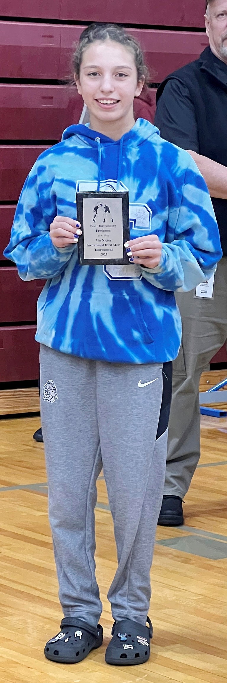 Port Chester eighth-grader Laila Builes was named Best Outstanding Freshman in the Vin Nicita Invitational Dual Meet Tournament last Saturday (12/2) in Harrison.