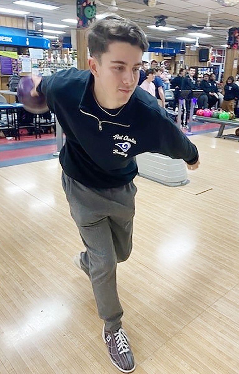 Trevor Sullivan threw a turkey in one of his three games last Wednesday (1/17) for a season high 201, but the Rams still lost their match to New Rochelle.