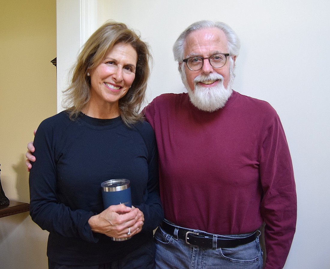 Running respectively for their fourth and fifth consecutive terms on the Rye Brook Board of Trustees, Susan Epstein and David Heiser pose for a photo in Heiser’s Oriole Place home on Tuesday, Mar. 12, after discussing their ambitions. With the election on Tuesday, Mar. 19 being uncontested, both candidates are likely to secure their seats.
