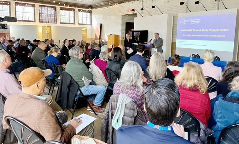 This year’s workshop updating local government and school officials and environmental advocates on 2024 state clean water grant opportunities drew a record number of people to the Jay Heritage Center in Rye on Thursday, Feb. 29. It was organized by Assemblyman Steve Otis.