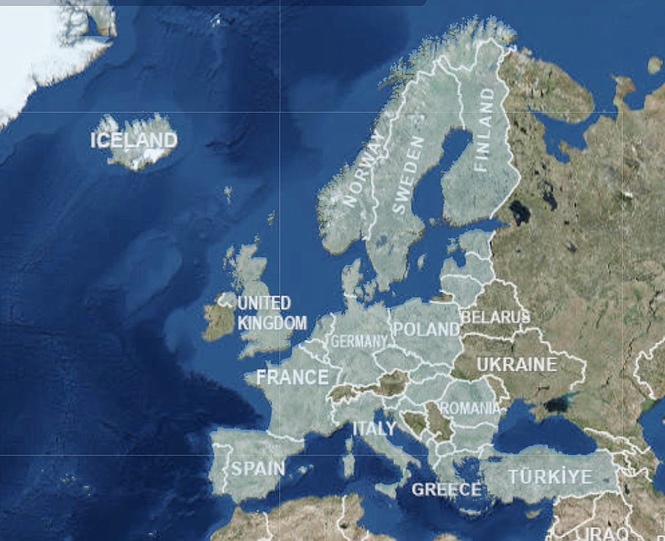 Map of NATO countries as of Mar. 9, 2024—a map that now includes Sweden. Not included visually: Canada and the United States. Vladimir Putin's Russia is to the East of the NATO borders. Russia's access to the Baltic Sea is now confined to the port of St. Petersburg and the port of Kalinigrad (between Lithuania and Poland).