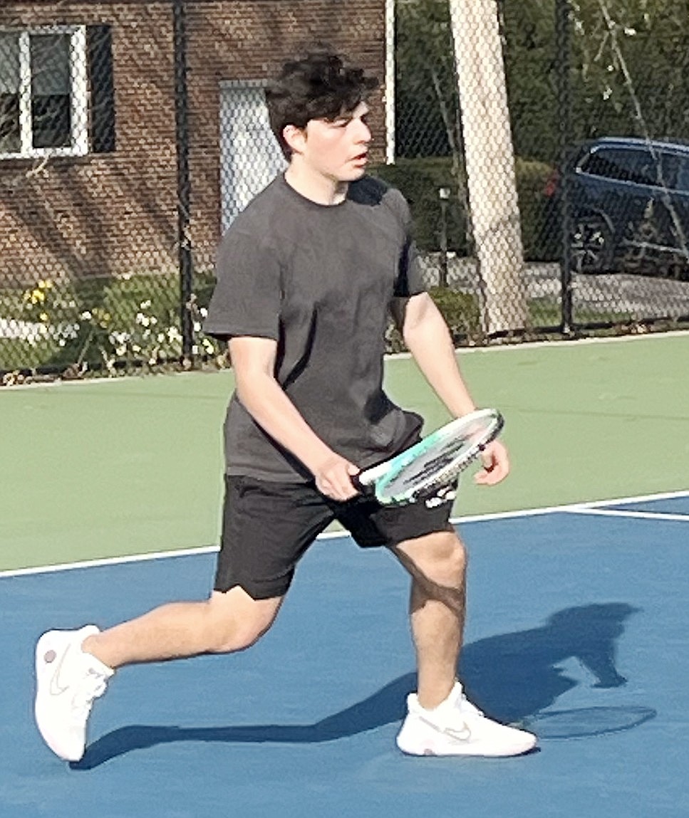 Lucas Cepeda played second singles for the Port Chester Rams tennis team this season, losing 4-6, 4-6 in his final match against Woodlands on Thursday, May 16.