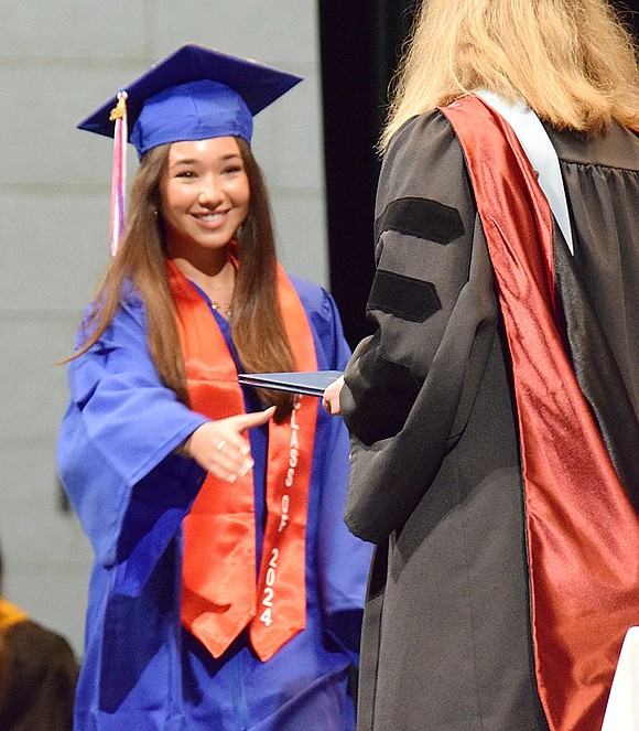 A beaming grin stretches across Avery Eng’s face as her name is called to march across the stage at the Performing Arts Center at Purchase College and receive her Blind Brook High School diploma on June 20.