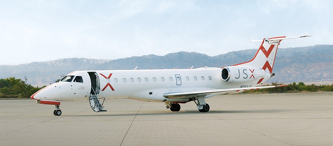 This JSX passenger jet, like all others with nine seats or more for public sale, is now required by Federal District Judge Philip M. Halpern to use the main HPN terminal. JSX's legal team will appeal the order.