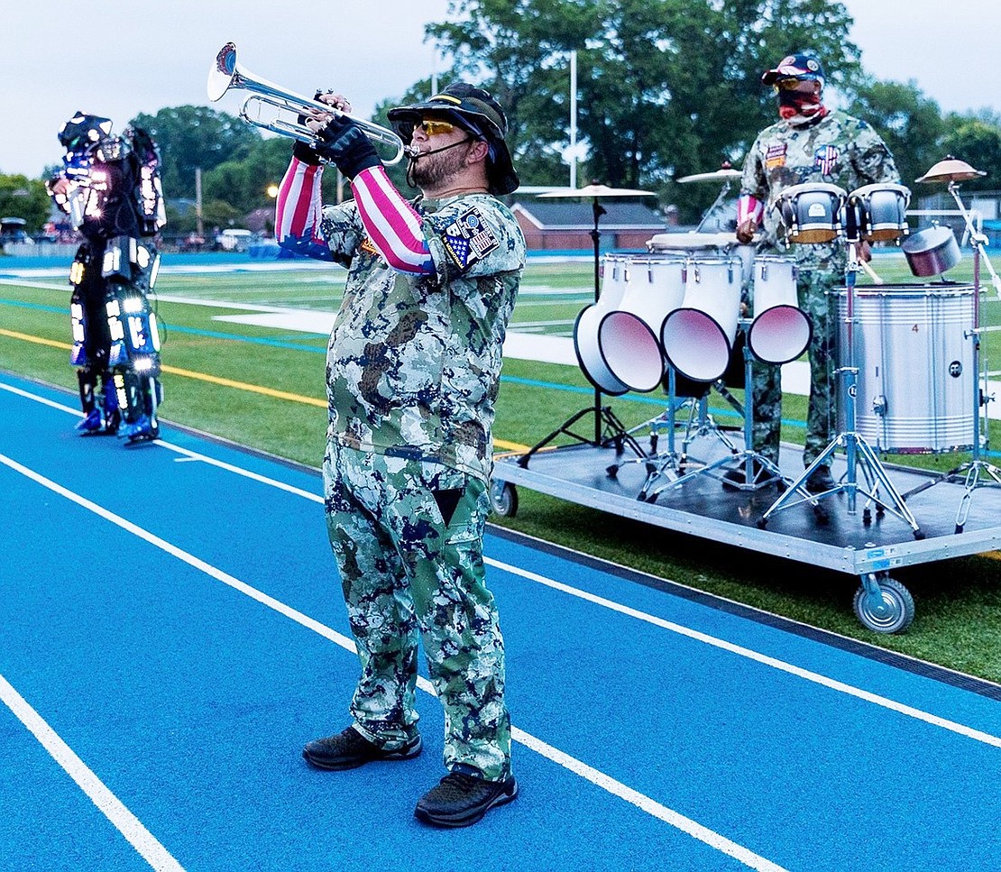 Christian Orrico of Port Chester plays a solo on the trumpet.