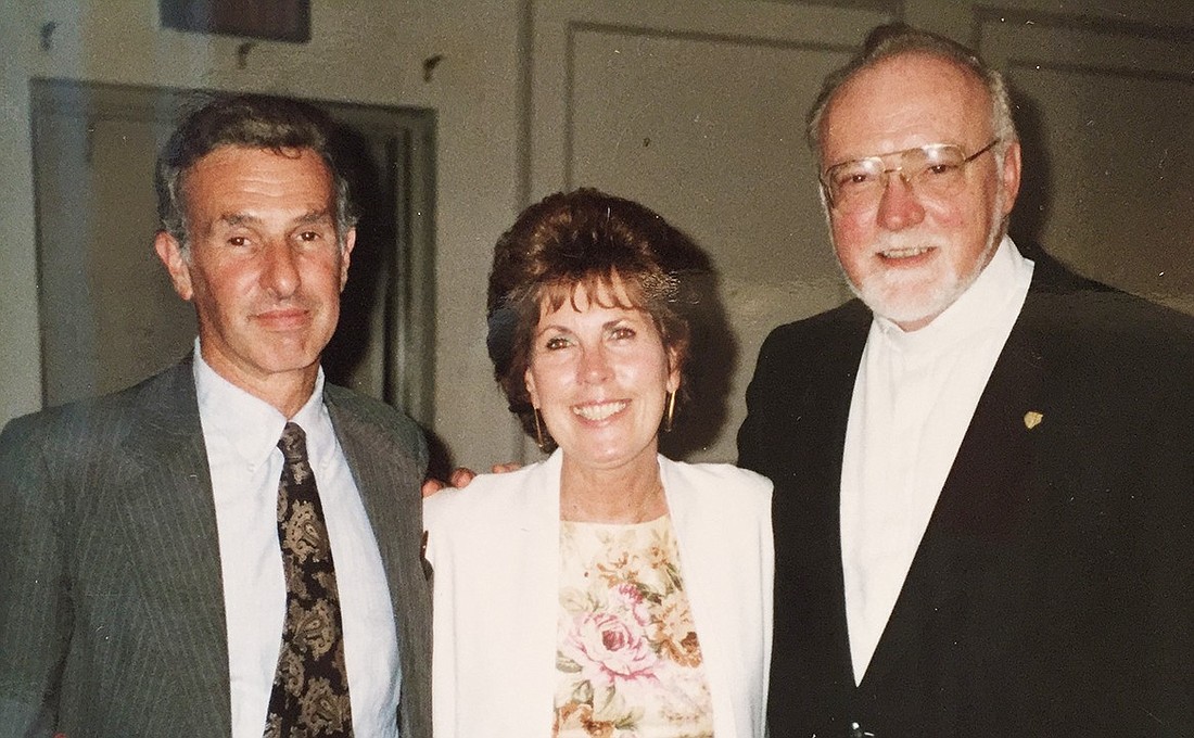 Michael Iachetta with faith-healing priestess Maryanne Lacy and Rev. Peter McCall, the latter with whom Michael ran track at Fordham Prep.