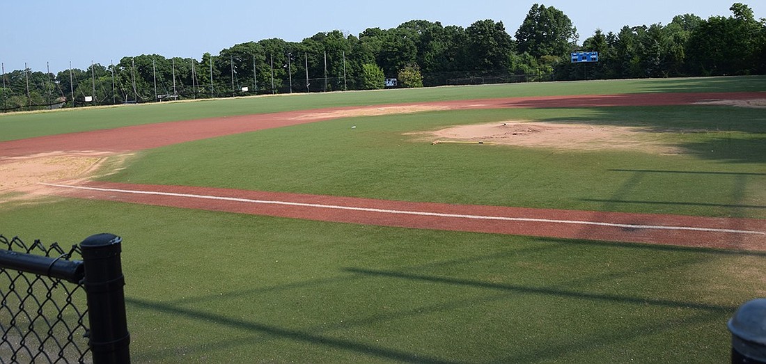 The Blind Brook High School baseball field has been closed off since March after it, and the multipurpose field, failed safety tests. The district hopes to fund its renovation along with other maintenance projects through a bond referendum this fall.