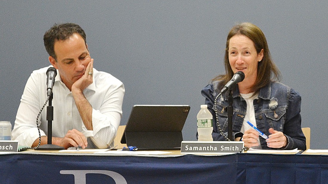 Jeffrey Mensch (left) and Samantha Smith have been re-elected as the president and vice president of the Blind Brook Board of Education for the 2024-25 school year. The board voted on its leadership during the annual reorganization meeting on Wednesday, July 10.