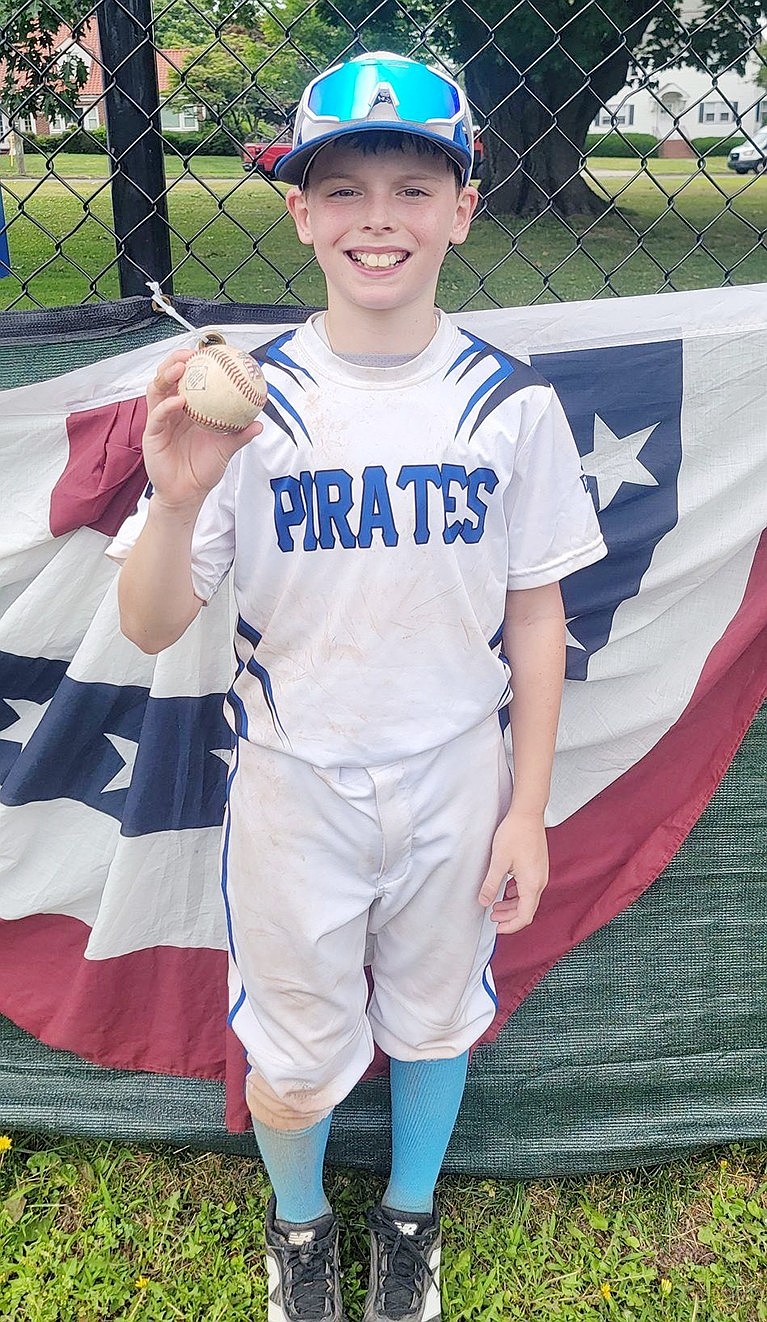 Ben Frimere mowed down the Greenwich team on July 28 in round one of the Greater Hudson Valley Baseball League Summer Season 11U playoffs in which the Pirates clobbered their opponents 15-5.