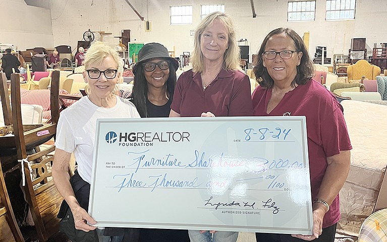 From left: Abby Watanabe, Furniture Sharehouse; Shanese Williams, HGAR Board of Directors; Kate Bialo, executive director, Furniture Sharehouse; and Chris Eifler, Furniture Sharehouse.