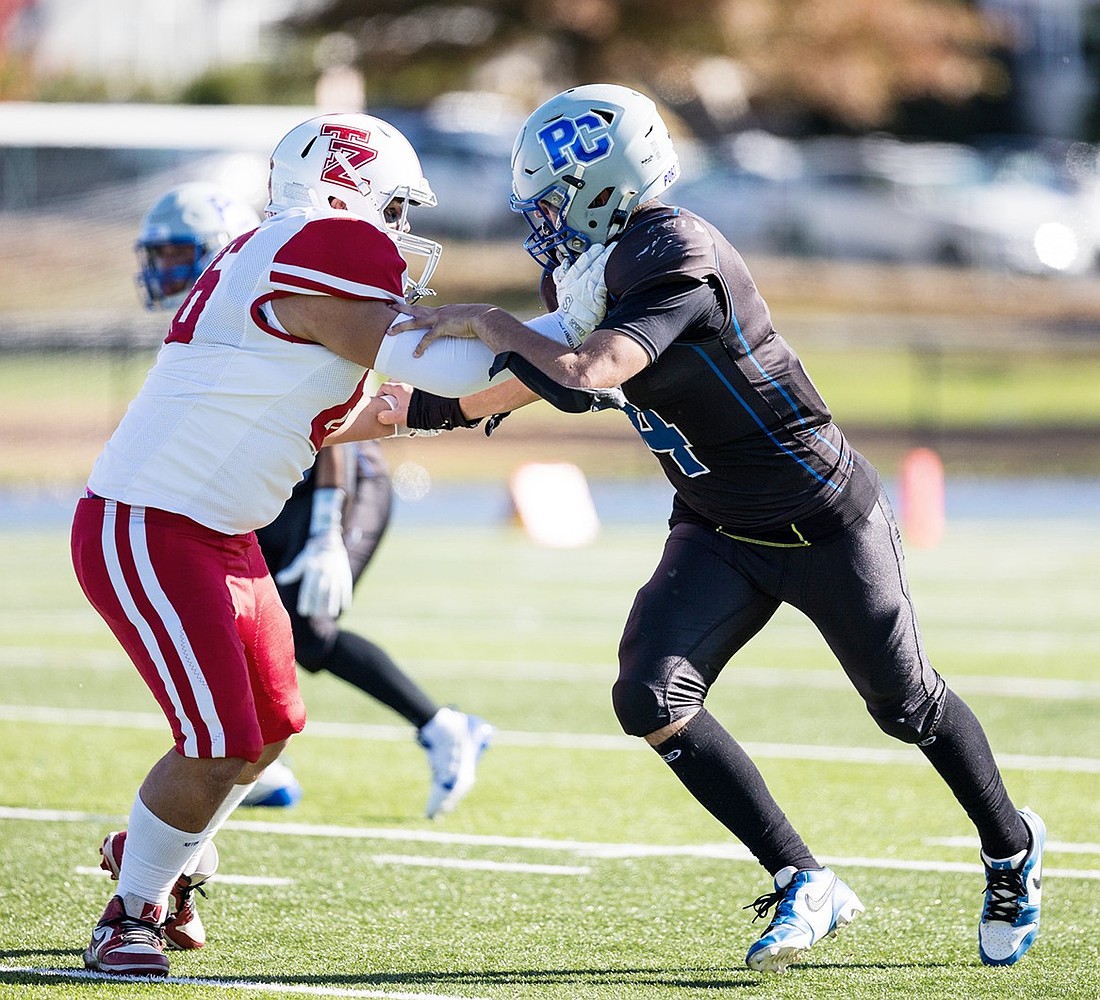 Rams senior standout John Pauletti could play both offense and defense, more than holding his own in Port Chester’s Oct. 19 loss to Tappan Zee.