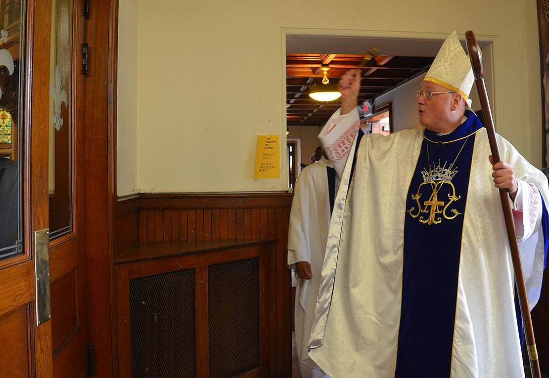Cardinal Timothy Dolan, the archbishop of New York, celebrated Mass at the Church of Our Lady of Mercy on Westchester Avenue on Sunday, Sept. 21 in honor of the congregation's 160th anniversary. 