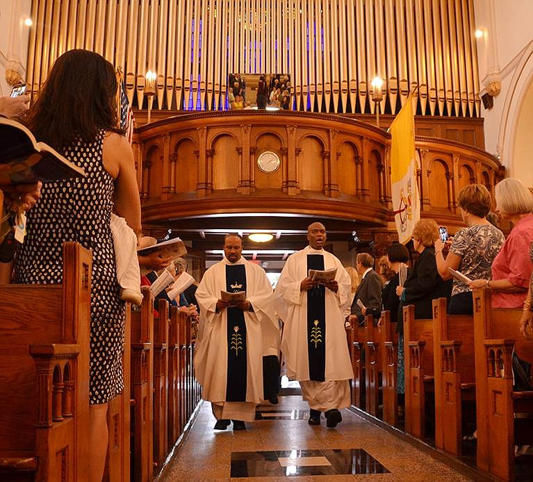 Cardinal Timothy Dolan, the archbishop of New York, celebrated Mass at the Church of Our Lady of Mercy on Westchester Avenue on Sunday, Sept. 21 in honor of the congregation's 160th anniversary. 