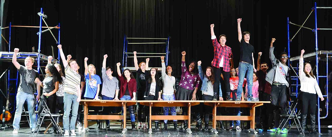  Gathered at a caf&#233; in the East Village, residents of Alphabet City celebrate their bohemian lifestyle. Port Chester High School was nominated for six Metropolitan High School Theater Awards for their production of Rent. 