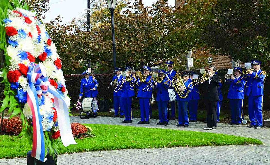  The Port Chester Post 93 American Legion Band performs a variety of patriotic melodies at the Port Chester-Rye Brook Veterans Day Ceremony at Veterans' Memorial Park on Sunday, Nov. 10.