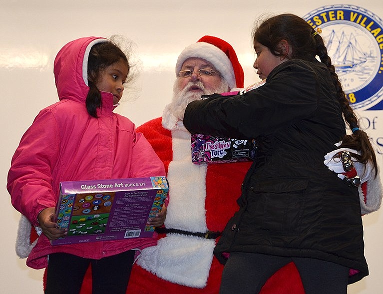 Port Chester children gather at Lyon Park on Thursday, Dec. 11 to meet Santa.