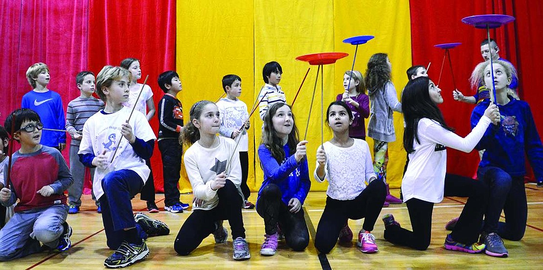 Ridge Street School 4th graders put on circus acts on Friday, Dec. 12. 