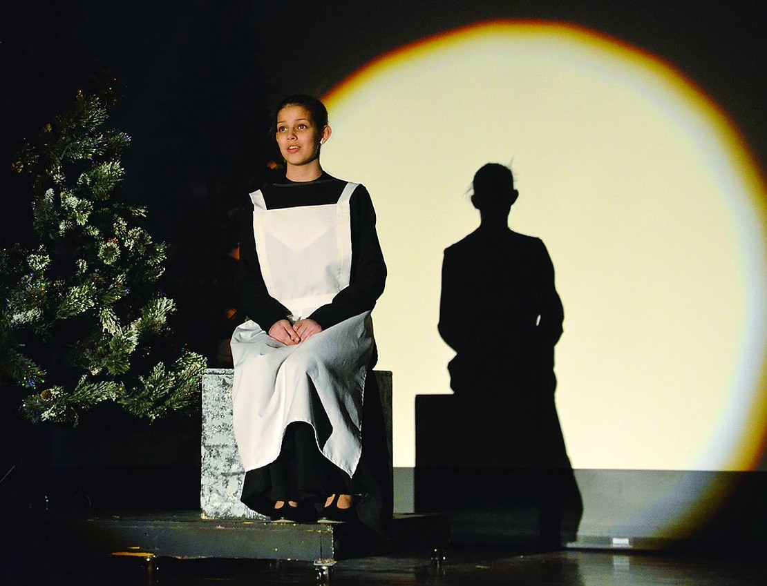 Darby McDermott, who portrays Maria, a postulate at the abbey, sings about how "the hills are alive with the sound of music." The Port Chester Middle School drama club will be staging Rogers and Hammerstein's "The Sound of Music" at 7 p.m. on Friday, Feb. 6 and Saturday, Feb. 7.  
