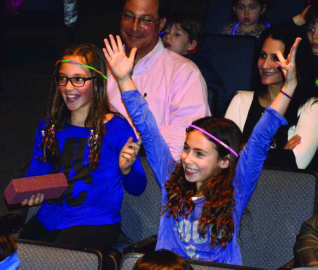  Jordan Sternschein declares she would bring fellow Ridge Street School 3rd grader Cassidy Wohl with her to Tahiti as part of a magic trick involving a locked box.  