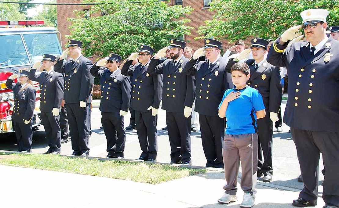 A ceremony at Veterans' Memorial Park on Monday, May 25. 