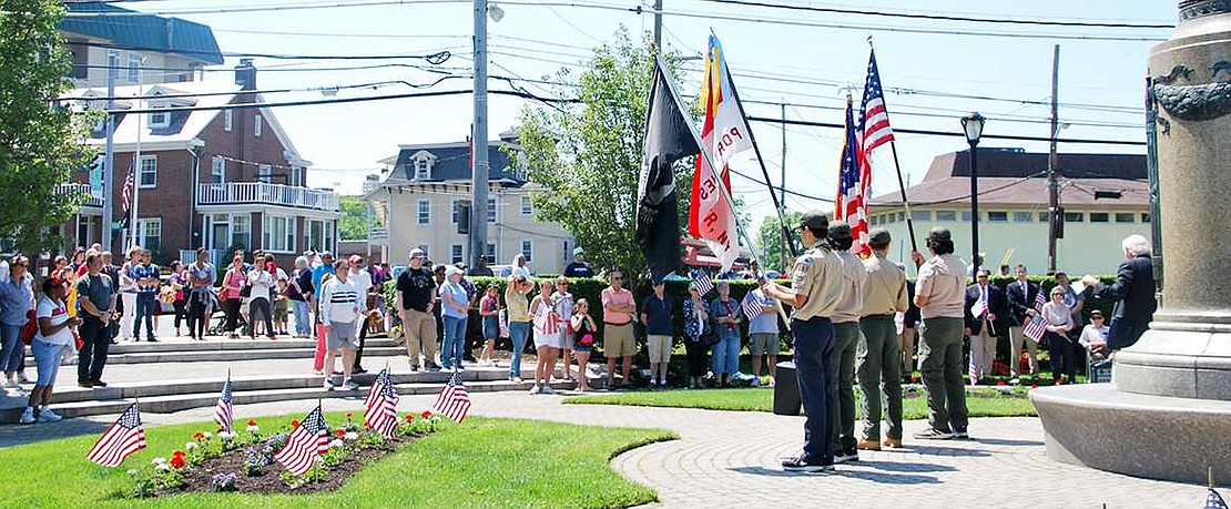 A ceremony at Veterans' Memorial Park on Monday, May 25. 