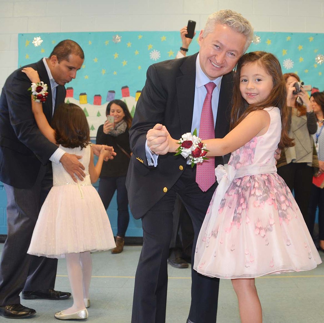 The Ridge Street School first graders danced up a snowstorm at the 28th annual Snowball on Friday, Jan. 22 for the students in Linda Greco's and Keri Fischer's classes. Another Snowball for the other first grade classes took place the day before.