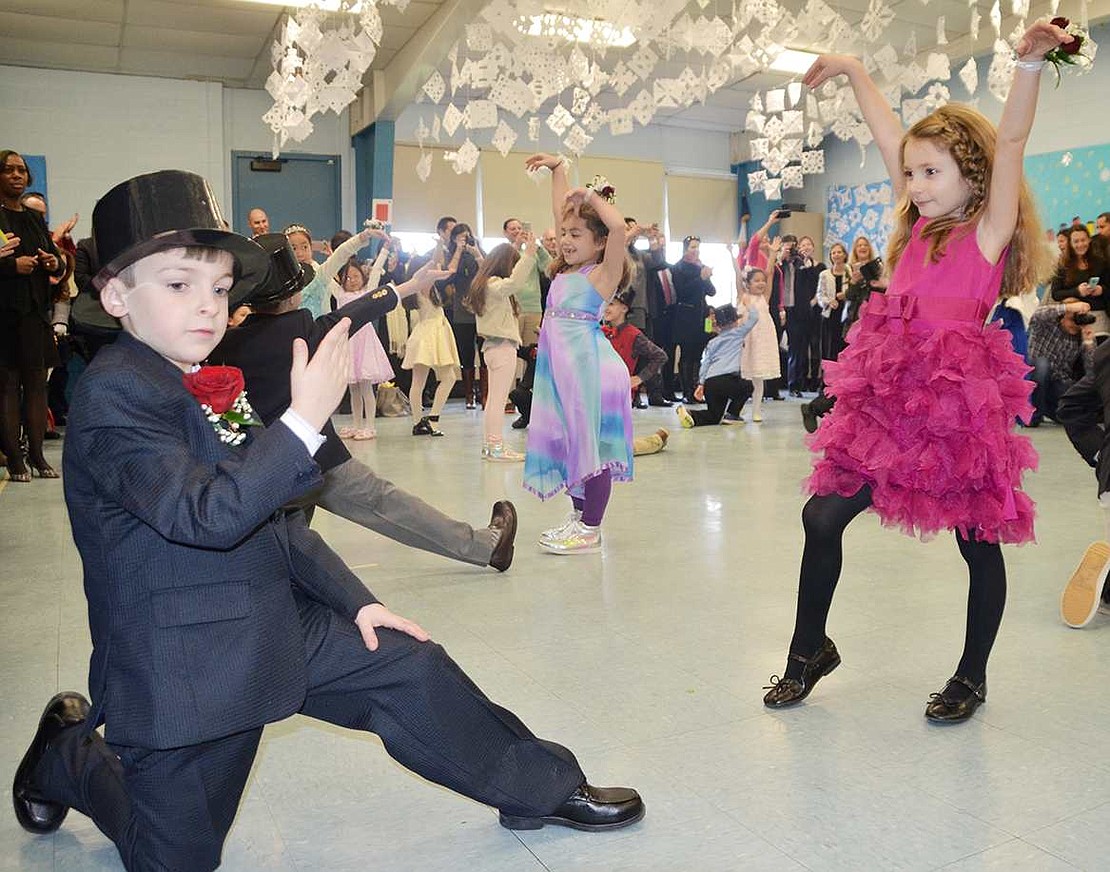 Michael Hamlet and Isabelle Orchard dance "La Flamenco" taught to them by their world languages teacher Danielle Palmiotto.