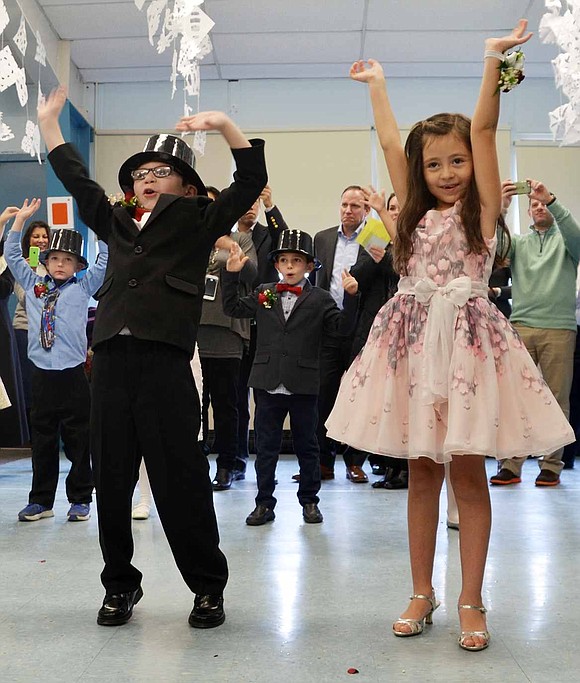 The Ridge Street School first graders danced up a snowstorm at the 28th annual Snowball on Friday, Jan. 22 for the students in Linda Greco's and Keri Fischer's classes. Another Snowball for the other first grade classes took place the day before.