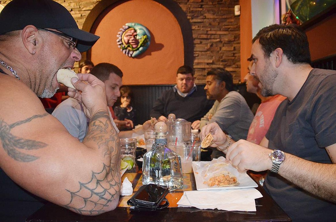 A taco-eating contest at Salsa Picante on Monday, Nov. 9.