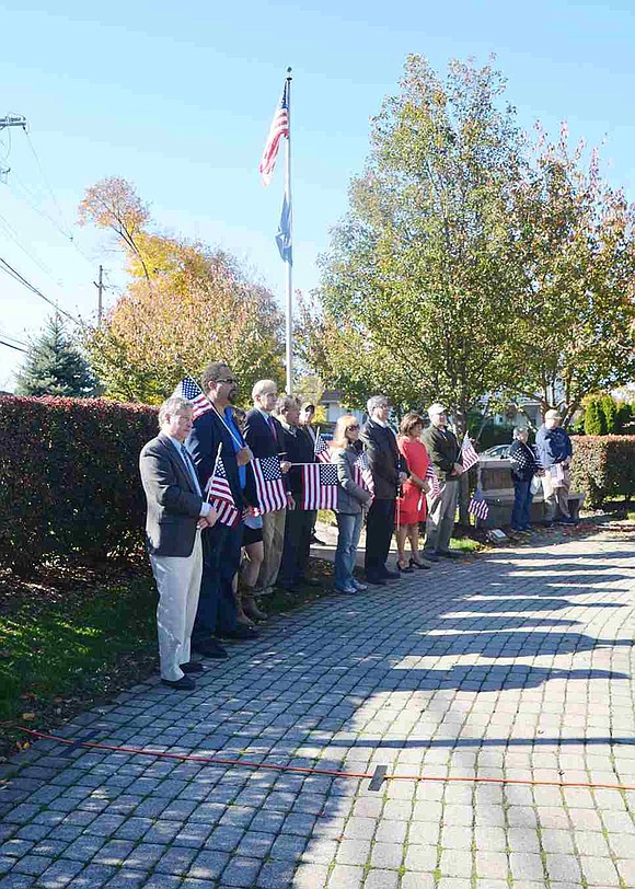  The sparse showing of people at the Port Chester-Rye Brook-Rye Town Veterans Day ceremony at Veterans' Memorial Park on Sunday, Nov. 8.