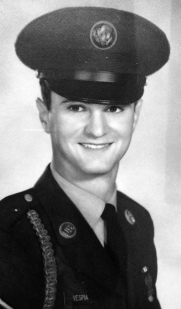 <p class="Text"><strong><span style="font-size: 14.0pt; mso-bidi-font-size: 10.0pt;">Steven J. Vespia</span></strong></p> <p class="Center">U.S. Army 1968-70, Vietnam</p> <p class="Center">Wounded in Action, Received the Purple Heart</p> <p class="Center">Grew up in Port Chester, now lives in Rye Brook</p>