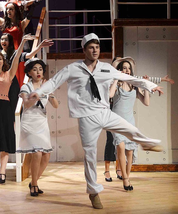 <p class="Picture">&nbsp;</p> <p class="Picture">Dressed as a sailor, Ryan Vogt performs a fouett&eacute; turn. Vogt is one of the many Blind Brook freshman dancers to take to the stage during <em>Anything Goes.&nbsp;</em></p>