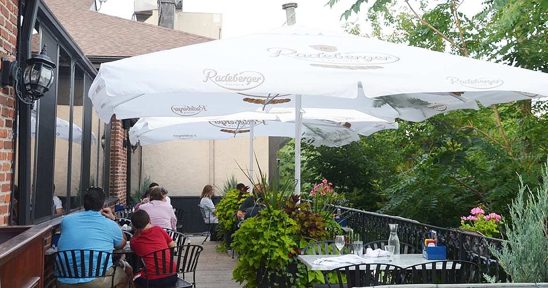  Patio overlooking Garibaldi Park behind Westchester Burger