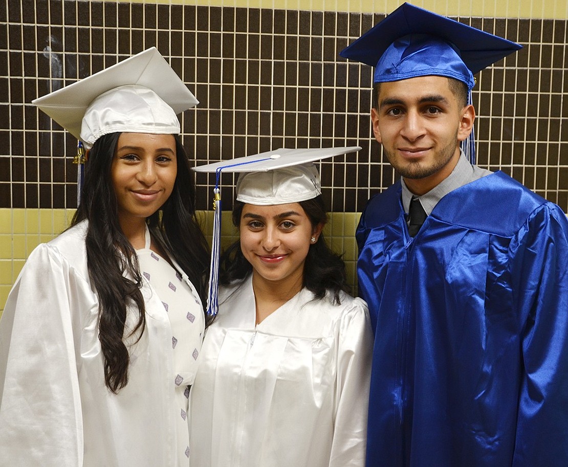 <p class="Picture"><span style="font-family:'Arial','sans-serif';">The scene at the Port Chester High School commencement on Friday, June 24 with female graduating seniors wearing white gowns in the foreground and the packed stands at Ryan Stadium in the background.&nbsp;</span>Richard Abel|Westmore News</p>