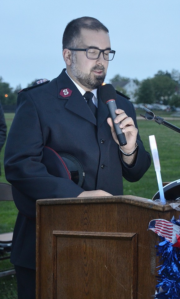 <p class="Picture">Salvation Army Commanding Officer Jos&eacute; Alarcon gives the invocation.</p>