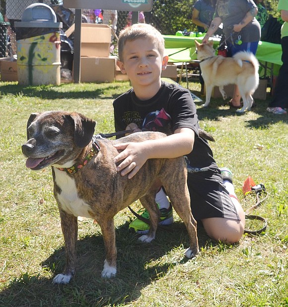 <p class="Picture">Stella poses with her best friend Joseph Bauman, 7, of Maywood Avenue in Rye Brook.&nbsp;</p>