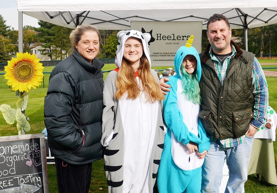 <p class="Picture">Heelers, a sponsor of Howl-o-ween, donated two pounds of organic dog food to the runner-up costume contest winners. Rosie, Alexa, Sabrina and Alex Amoriello created the company and were proud to be able to bring their Katonah-based operation to Rye Brook.</p>