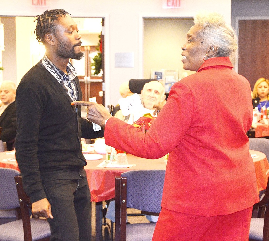 <p class="Picture">Joseph Barone&rsquo;s aide Bernard cuts a rug with Julia Van Norton while Joseph watches them with delight in the background.</p>