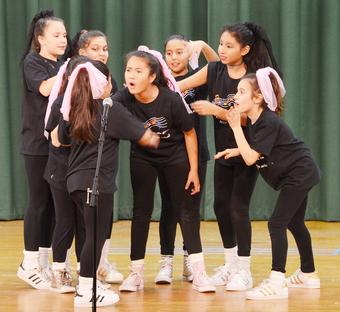 <p class="Picture">Even though they got tired and &ldquo;argued&rdquo; in the middle of the song, that wasn&rsquo;t enough to stop the beat. The fifth grade girls perform &ldquo;You Can&rsquo;t Stop the Beat,&rdquo; a popular song from the musical &ldquo;Hairspray.&rdquo;</p>