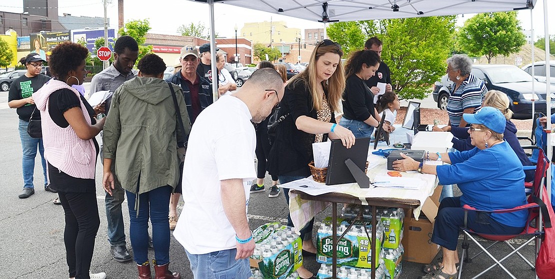 The ticket line was sparse at the beginning of A Taste of Port Chester. According to Denise Quinn of the Tamarack Tower Foundation, about 400 adults and children attended the event. 