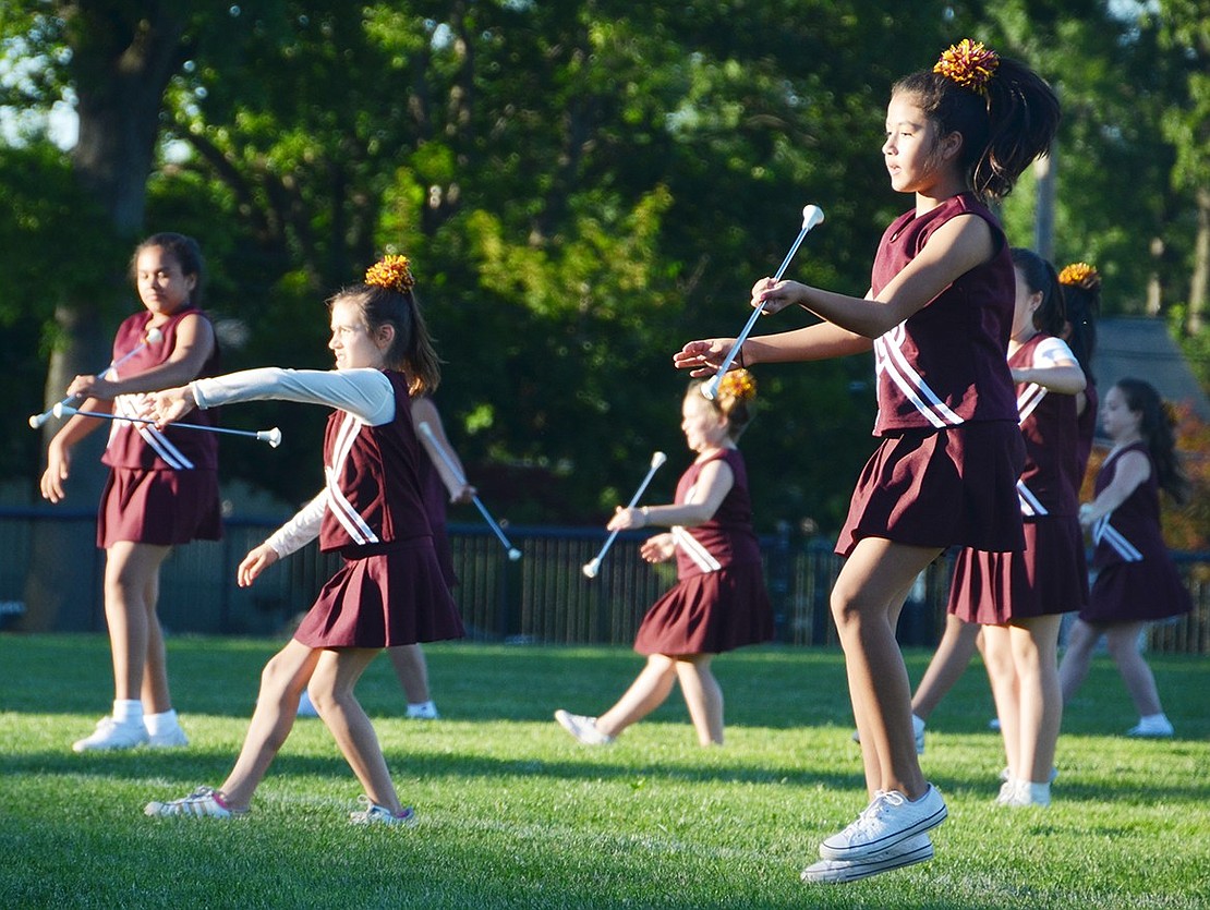 King Street School students pull out all the stops for their routine – they even had baton twirlers! 