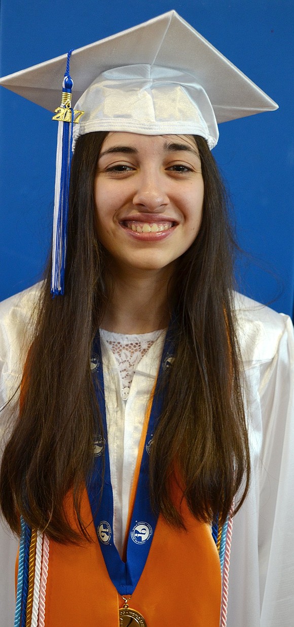 Port Chester High School valedictorian Emily Loiaconi