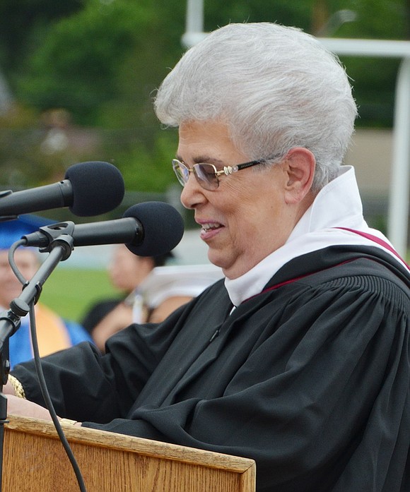 Keynote speaker Patricia Rinello entertains the audience.