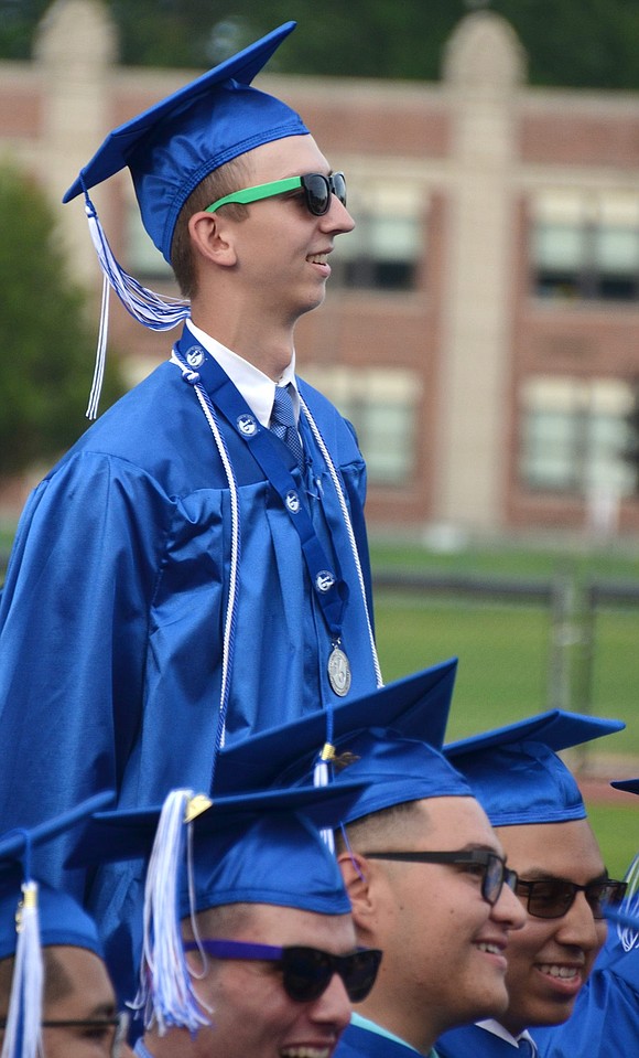 Robert Ciosek, the only male International Baccalaureate candidate of the 17 from the Class of 2017.